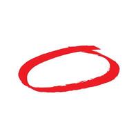 Circle pencil texture note strokes. red crayon scribble sketch vector