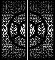 Intricate Geometric Pattern Design with Maze and Circular Elements vector