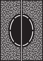 Decorative panel with a geometric maze design vector