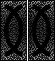 Abstract Geometric Pattern with a Symbolic Shape vector