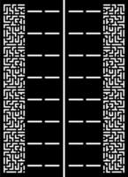 Intricate Black and White Maze Pattern Design vector
