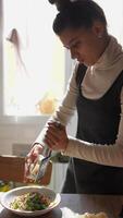 Culinary Art Grating Fresh, Flavorful Ingredients in a Cozy, Inviting Kitchen Space video