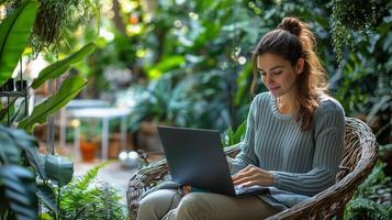 Remote Work Outdoor Setting photo