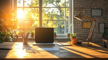 Sunlit Workspace Modern Design photo