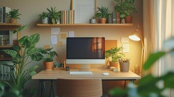 Natural Home Office Living Design photo