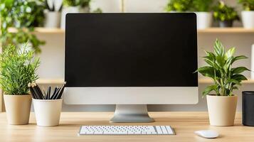 Minimalist Botanical Home Workspace photo
