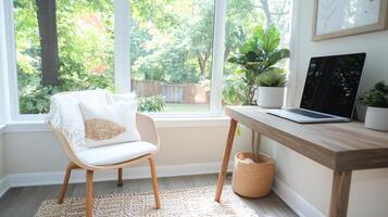Cozy Sunroom Workspace Modern Style photo