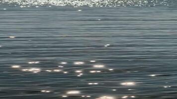 Sunlight sparkles on gentle rippling water, capturing serene tranquility and peaceful nature, perfect for relaxation or Earth Day video