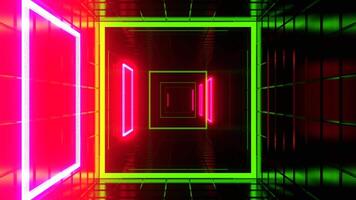 Light Green and Pink LED Dynamic Square Strobe Tunnel Background VJ Loop 4K video