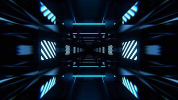 Cyan and Pink Rhythmically Shimmering Striped Tunnel Background VJ Loop 4K video