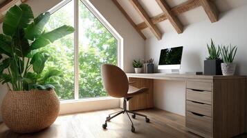Peaceful Modern Loft Setup photo