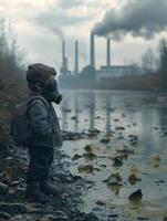 Toxic Greens and Grays in a Child's Environment photo