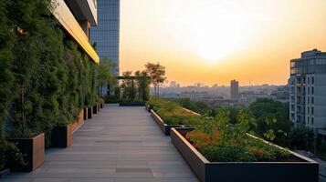 Calm and Inviting Atmosphere of Vertical Gardens in the City photo