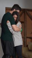 A couple embracing each other in a cozy indoor setting, radiating warmth and connection video