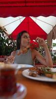 Dine and Delight Experience the Joy of Enjoying Delicious Skewers at a Cozy Eatery video