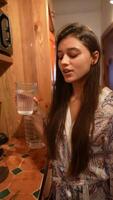 Morning Routine Enjoying Refreshing Water and Preparing Cooking Ingredients with Care video