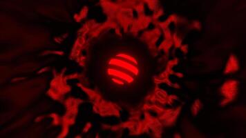 Red Fantasy Portal with A Glowing Spherical Artifact Background VJ Loop in 4K video
