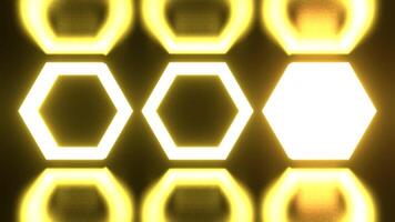 Light Yellow Alternating Flashing Strobes Hexagons Background VJ Loop in 4K video