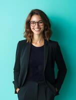 Confident young professional woman in business attire photo