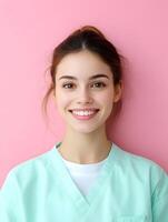 Portrait of a smiling Reiki practitioner photo