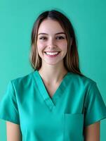 Smiling Young Medical Transcriptionist photo