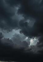 A captivating view of a stormy sky, filled with dark and ominous clouds. photo