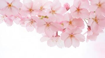 Delicate Pink Cherry Blossoms in Full Bloom A Springtime Floral Image photo