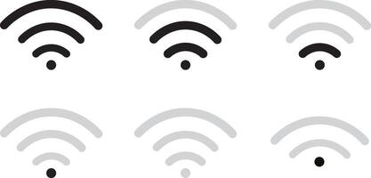 wi-fi icon. Wifi icons collection. Wireless icon, set of signal internet icon design. Wifi icon illustration. vector