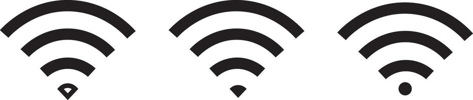 Wifi wireless internet signal flat icon. internet connection, signal icon. Collection of stock images depicting symbols vector