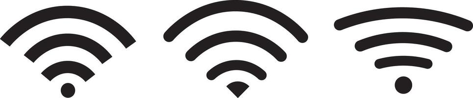 Wifi Signal icon Thin line illustration icon set, wifi icon on white background symbols, vector