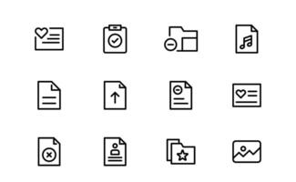 File and Document Icons bundle package for Digital Management. High-Quality Illustrations for Workflows and Productivity Tools vector