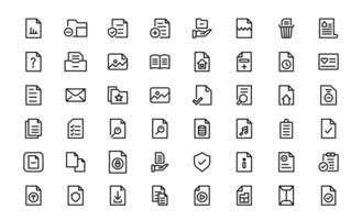 File and Document Icons pack up for Digital Management. High-Quality Illustrations for Workflows and Productivity Tools vector
