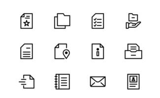File and Document Icons bundle collection for Digital Management. High-Quality Illustrations for Workflows and Productivity Tools vector
