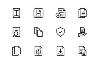 File and Document Icons for Digital Management. High-Quality, Clean, Editable Illustrations for Workflows and Productivity Tools vector