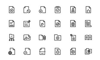 File and Document Icons collection for Digital Management. High-Quality Illustrations for Workflows and Productivity Tools vector