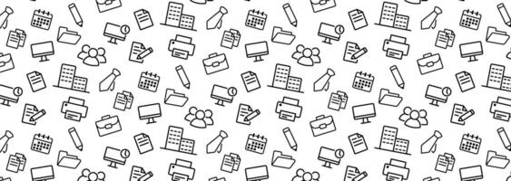 office pattern icon background work job employee pattern vector