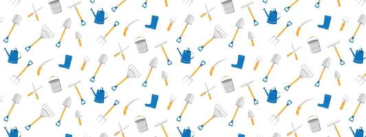 garden tools pattern background vector