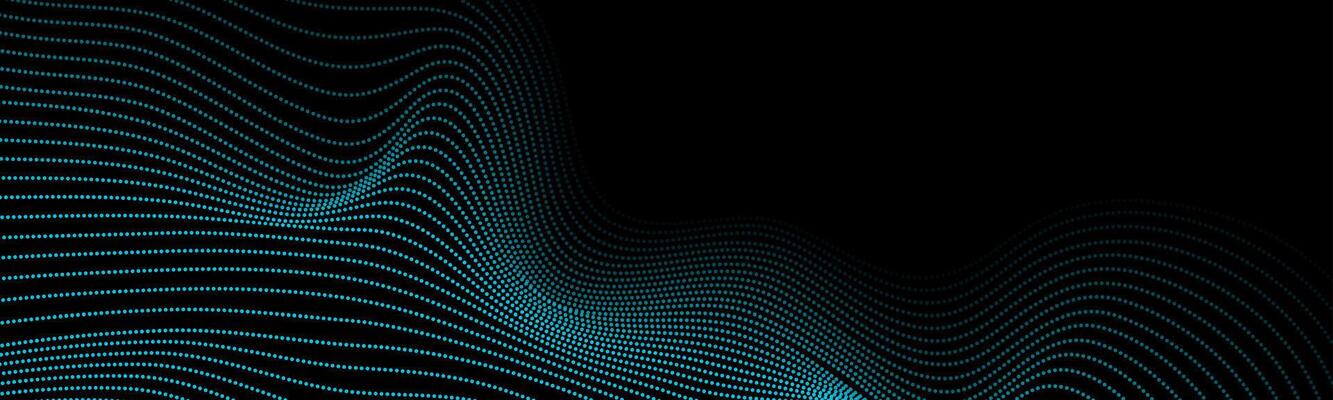 Blue futuristic dotted wavy lines abstract technology background