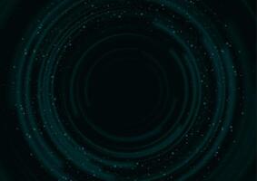 Cyan blue smooth circles and dots on black background vector