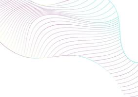 Holographic wavy lines abstract tech background vector
