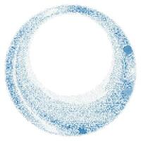 Halftone dotted circle abstract concept tech background vector
