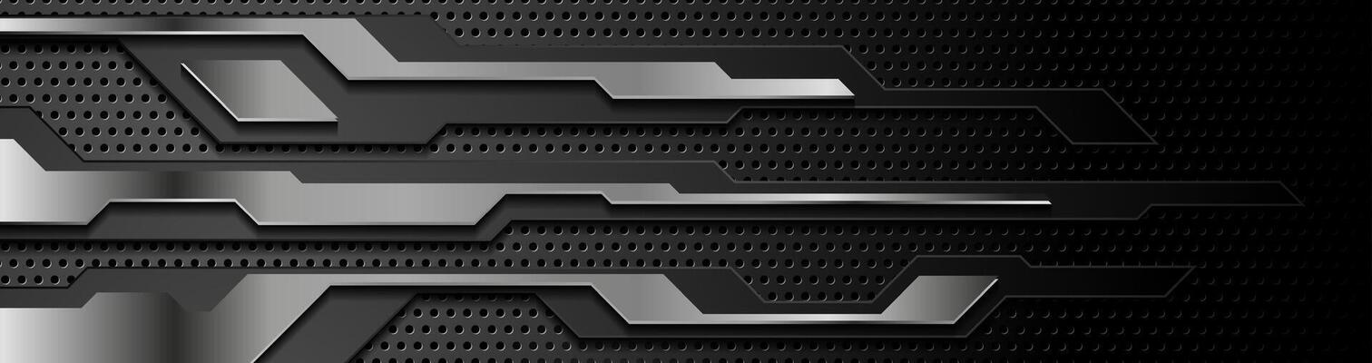 Black and silver technology abstract background