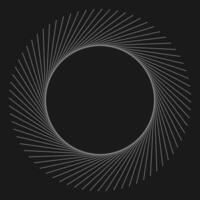 Minimal circle with dotted lines abstract tech background vector