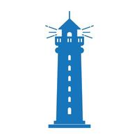 Lighthouse icon. Simple lighthouse building design vector