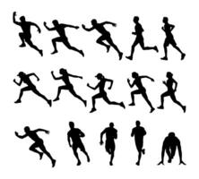 runner image silhouette collection vector