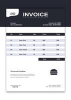 Invoice Template Design, Corporate Invoice Design Templat vector