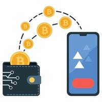 Secure Bitcoin Transfer Simplified. vector