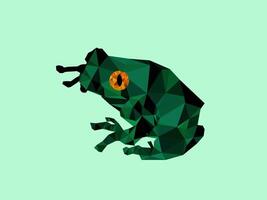 frog illustration in abstract triangle style vector