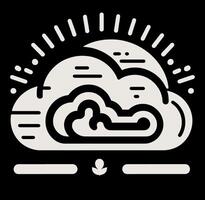 Cloud icon illustration with a background. vector