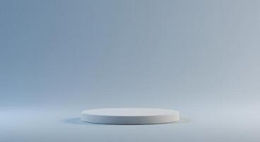 3d render podium on a blue background for product display photo